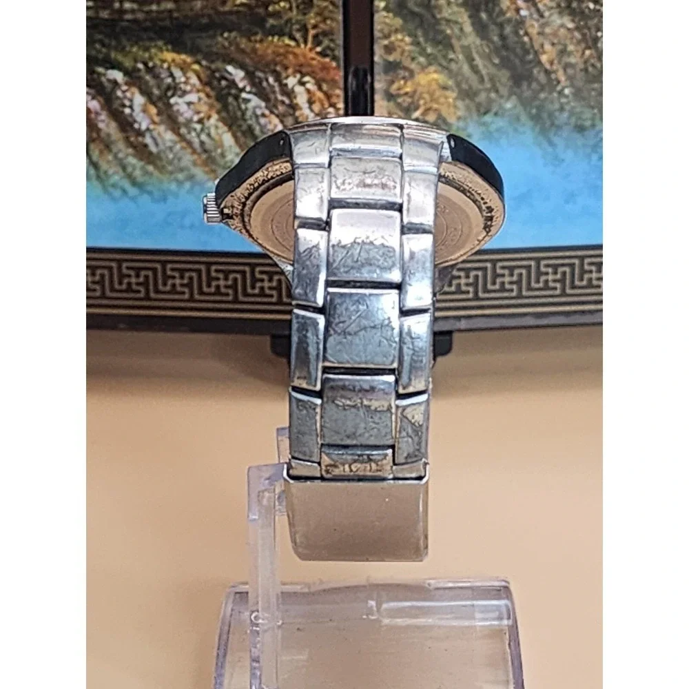 LORUS Men's Gray Watch Blue Dial 100ft Date Calendar New Battery FREE SHIPPPING!